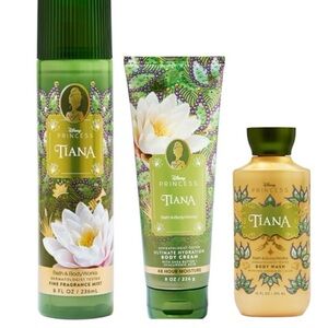 NWT LIMITED RELEASE DISNEY TIANA BODY CARE TRIO. BOD WASH, LOTION AND FINE FRAGR
